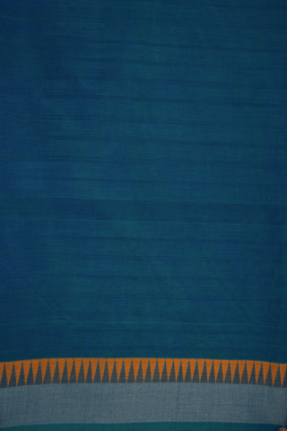 Striped Threadwork Design Royal Blue Coimbatore Cotton Saree
