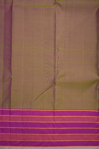 Stripes Border Plain Dual Tone Kanchipuram Silk Saree