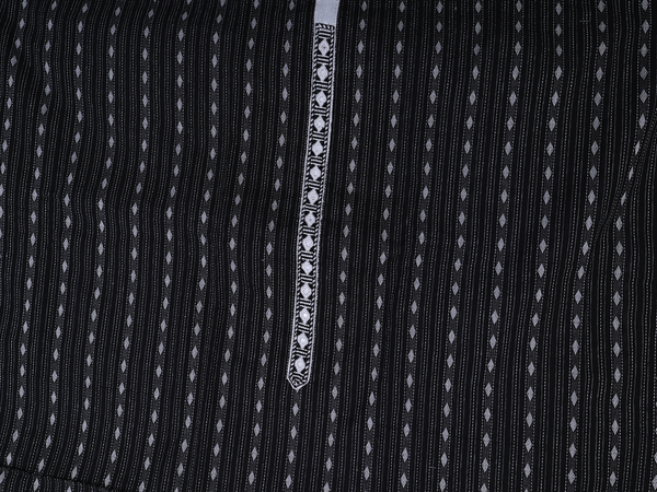 Stripes Design Black Cotton Unstitched Salwar Material
