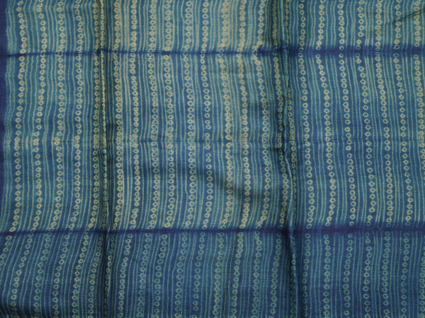 Stripes Design Blue Tussar Unstitched Salwar Material