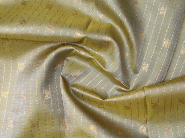 Stripes Design Dual Tone Kanchipuram Pavadai Sattai Material
