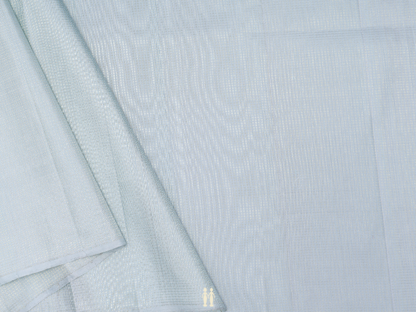 Stripes Design Green Beige Kanchipuram Silk Blouse Material