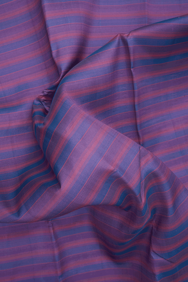 Stripes Design Multicolor Kanchipuram Silk Saree
