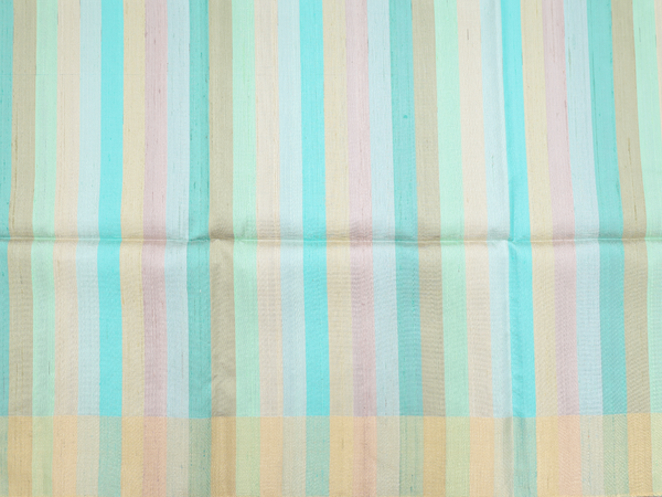 Stripes Design Multicolor Raw Silk Unstitched Salwar Material