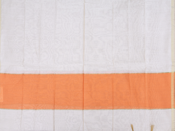 Stripes Design Orange Cotton Unstitched Salwar Material