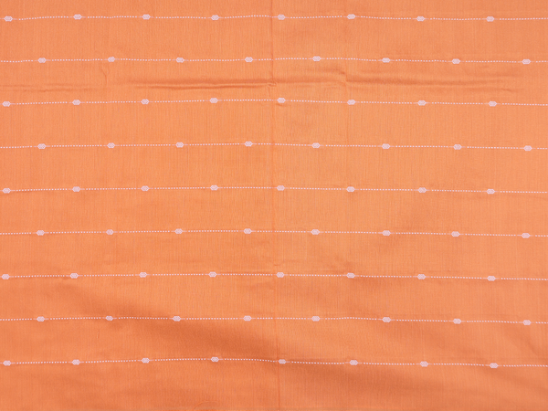 Stripes Design Orange Cotton Unstitched Salwar Material