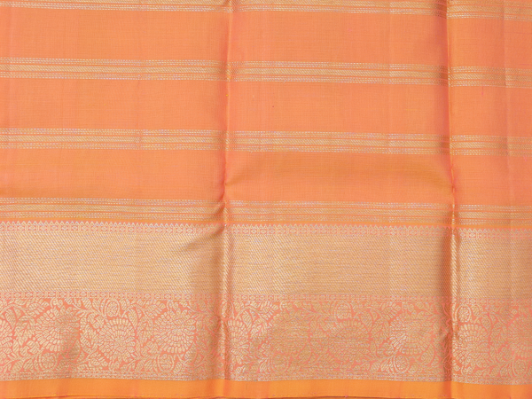 Stripes Design Pink Kanchipuram Silk Pavadai Sattai Material