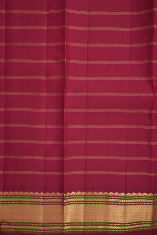Stripes Design Purple Kanchipuram Silk Saree