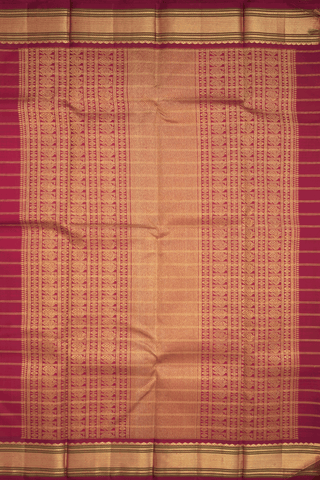 Stripes Design Purple Kanchipuram Silk Saree