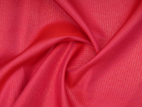 Stripes Design Red Kanchipuram Silk Blouse Material