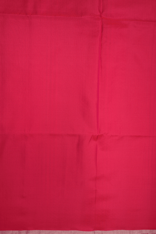 Zari Striped Design Rose Red And Dual Tone Soft Silk Saree