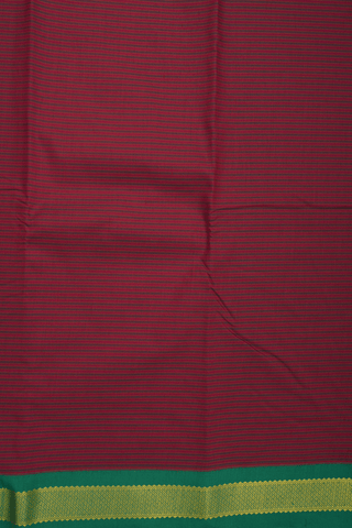 Stripes Design Ruby Red Apoorva Cotton Saree