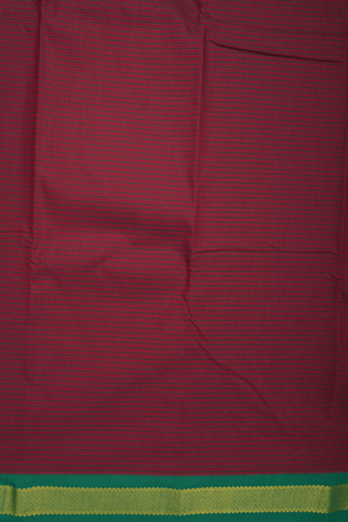 Stripes Design Ruby Red Apoorva Cotton Saree