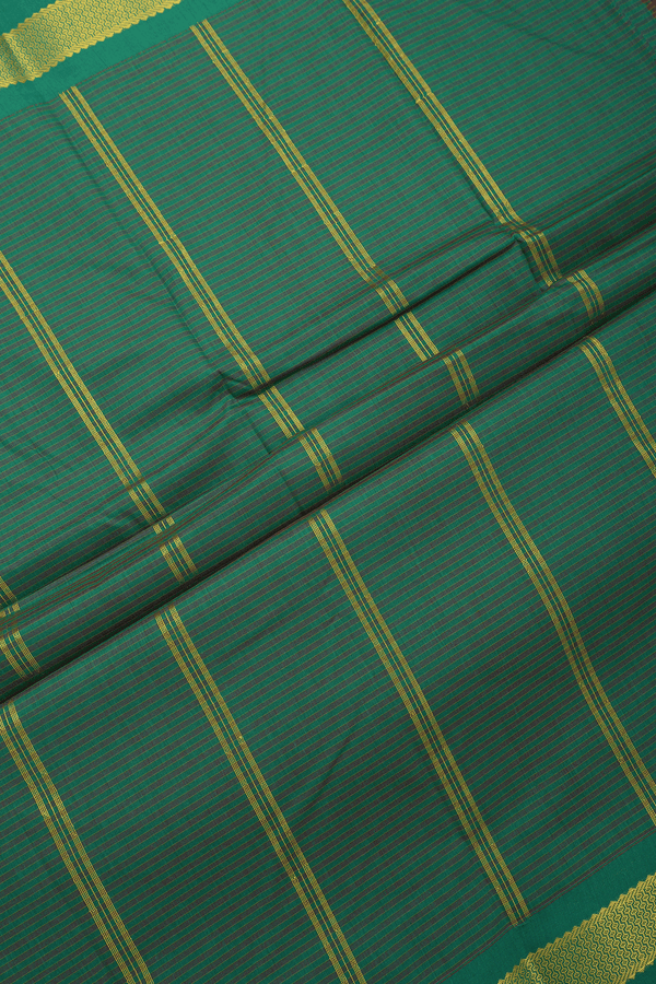 Stripes Design Ruby Red Apoorva Cotton Saree