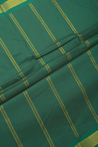 Stripes Design Ruby Red Apoorva Cotton Saree