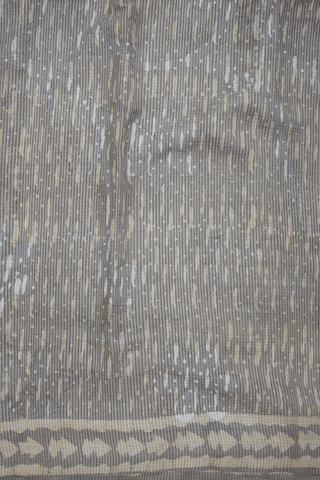 Stripes Design Shades Of Grey Tussar Silk Saree