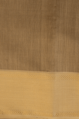 Stripes Design Walnut Brown Maheswari Silk Cotton Saree
