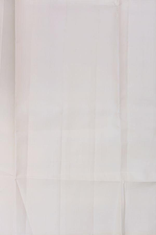 Stripes Design White Silk Dhoti With Shirt Material