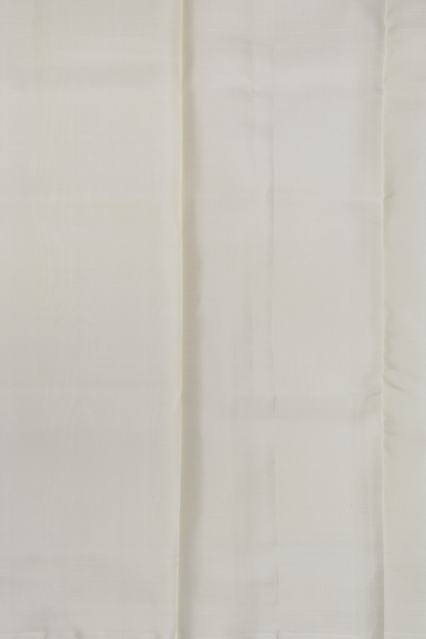 Stripes Design White Silk Dhoti With Shirt Material