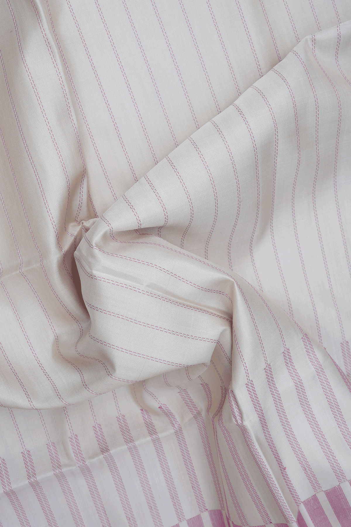 Stripes Threadwork Design Beige Soft Silk Saree