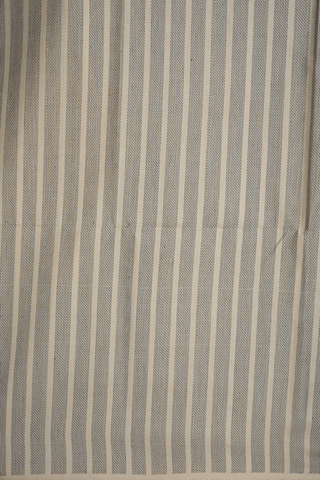 Stripes Threadwork Design Cream Color Soft Silk Saree