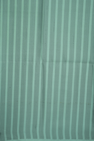 Stripes Threadwork Design Light Sage Green Soft Silk Saree