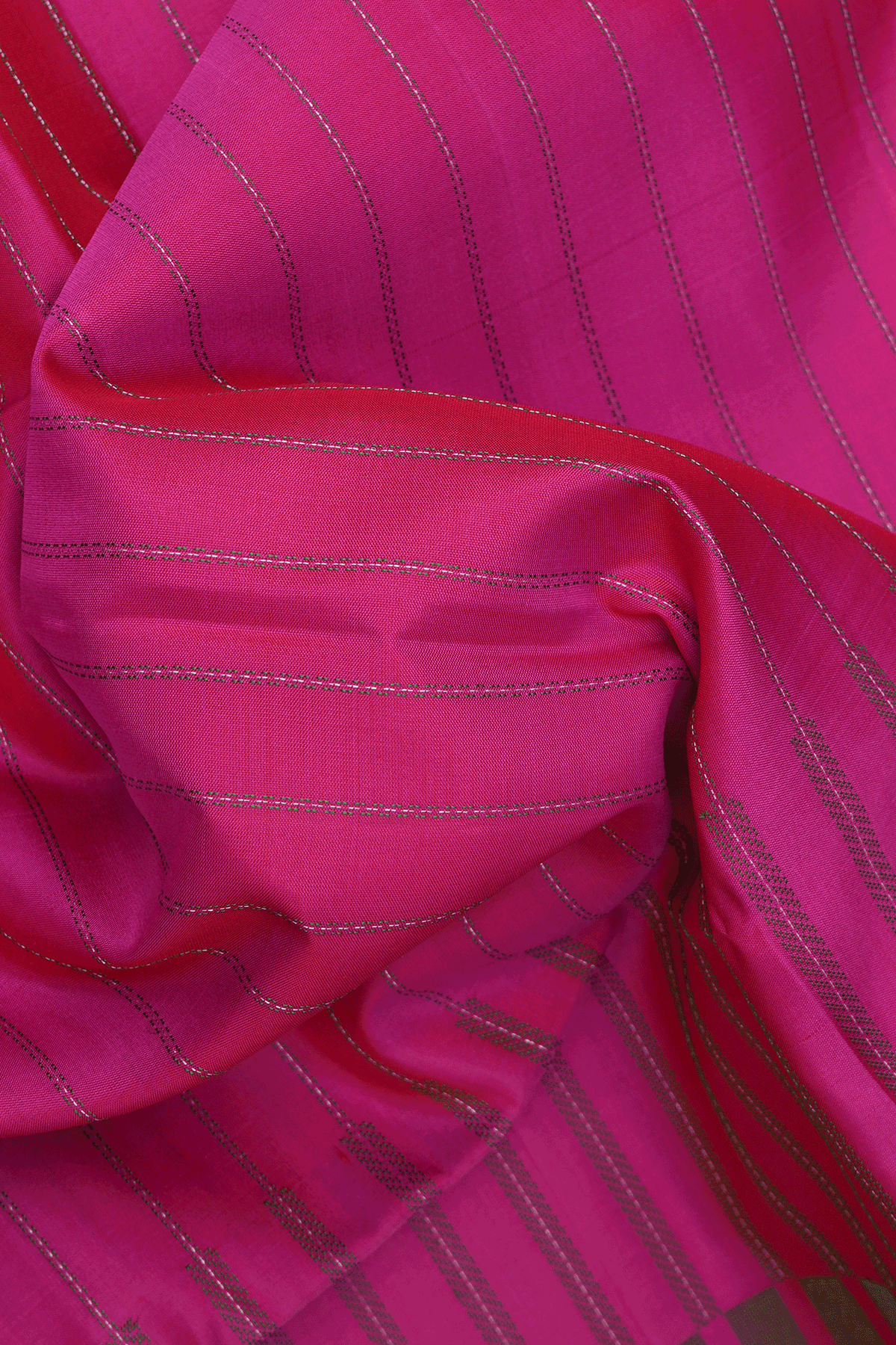 Stripes Threadwork Design Magenta Soft Silk Saree