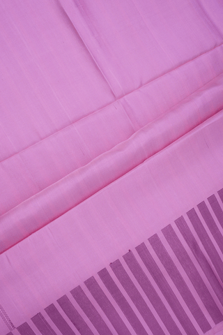 Stripes Threadwork Design Orchid Pink Soft Silk Saree
