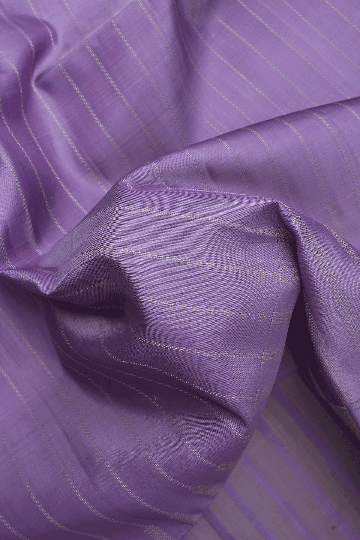 Stripes Threadwork Design Pastel Purple Soft Silk Saree