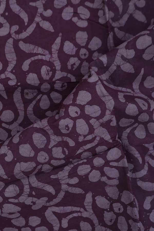 Sungudi Cotton Saree In Dark Oak Brown With Printed Design