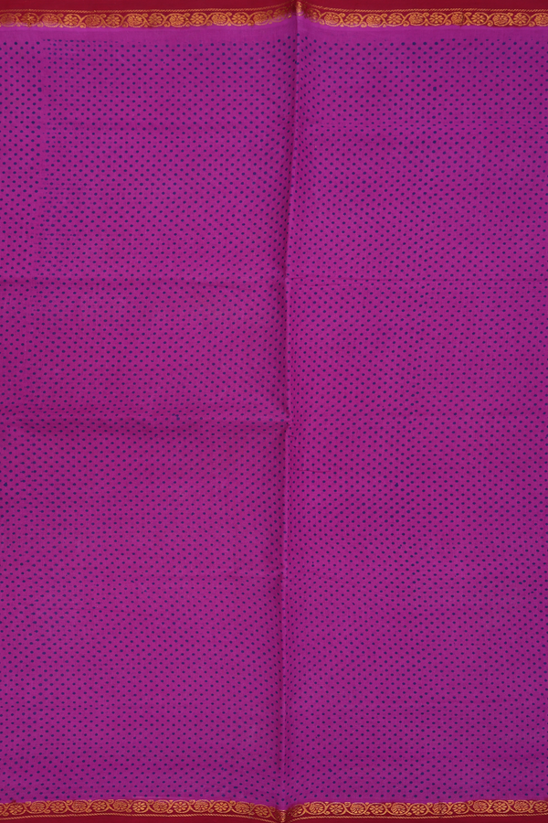 Sungudi Cotton Saree In Grape Purple With Printed Buttis