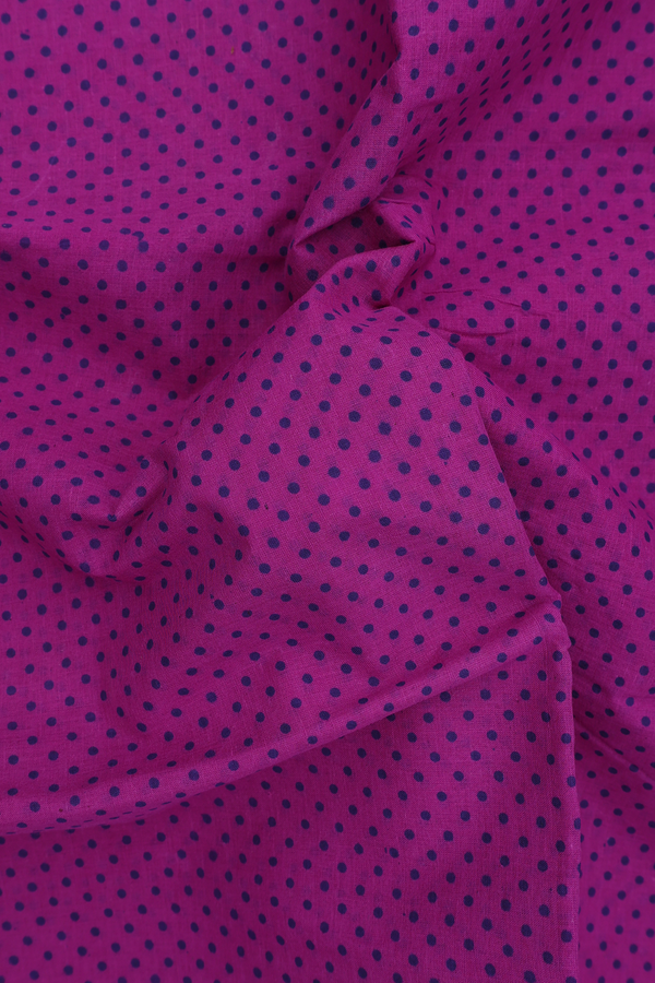 Sungudi Cotton Saree In Grape Purple With Printed Buttis