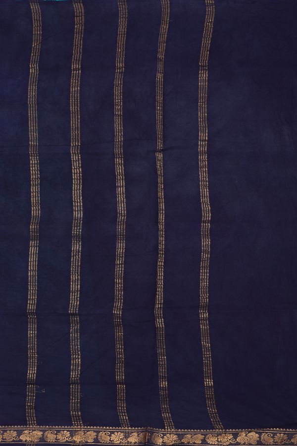 Sungudi Cotton Saree In Green With Floral Design