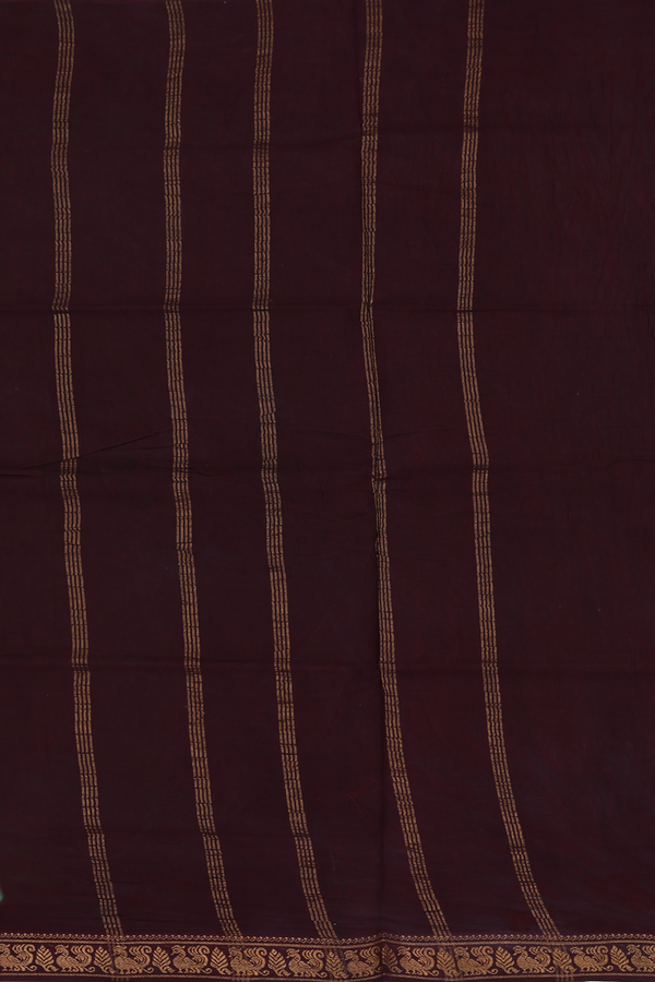 Sungudi Cotton Saree In Green With Printed Design