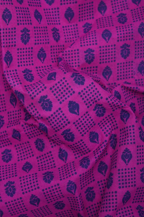 Sungudi Cotton Saree In Purple With Printed Design