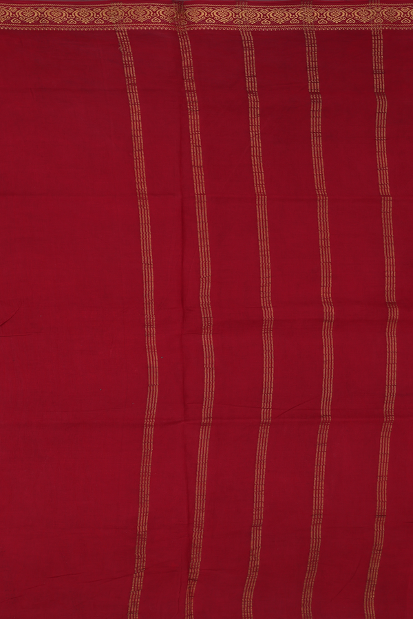 Sungudi Cotton Saree In Yellow With Printed Design