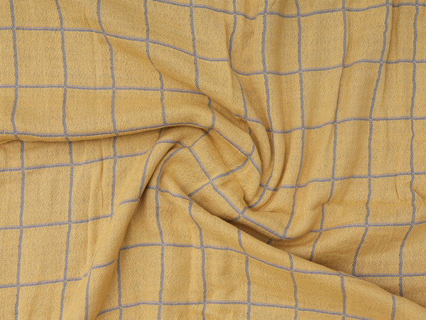 Checks Design Yellow Linen Towel