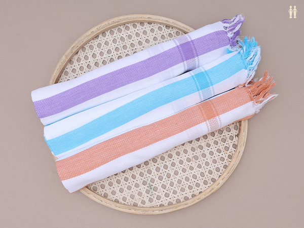 Multicolor Set Of 3 Cotton Towel