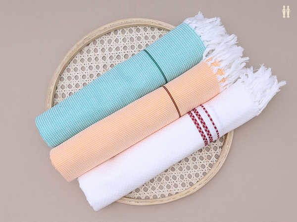 Multicolor Set Of 3 Cotton Towel