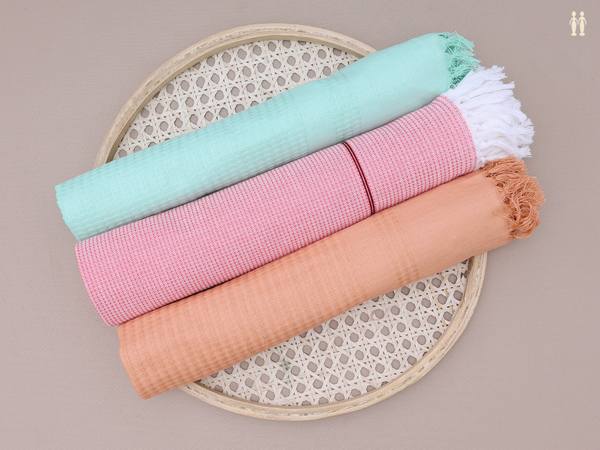 Multicolor Set Of 3 Cotton Towel