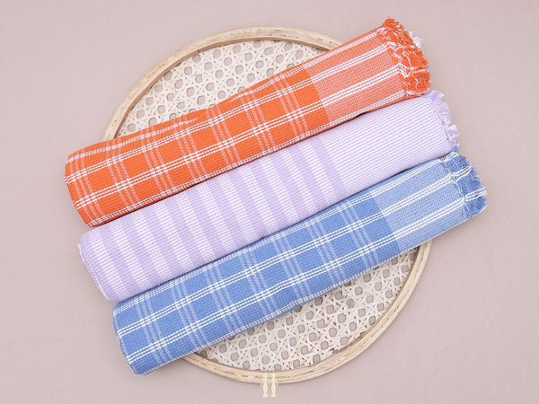 Multicolor Set Of 3 Cotton Towel