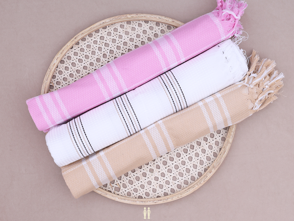 Multicolor Set Of 3 Cotton Towels