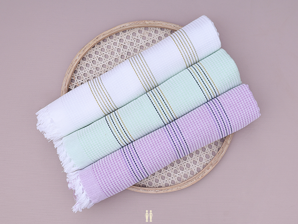Multicolor Set Of 3 Cotton Towels