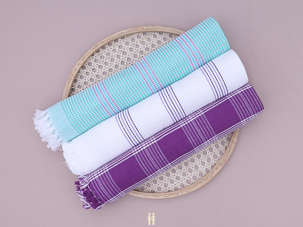 Multicolor Set Of 3 Cotton Towels
