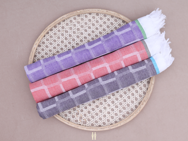 Multicolor Set Of 3 Cotton Towels