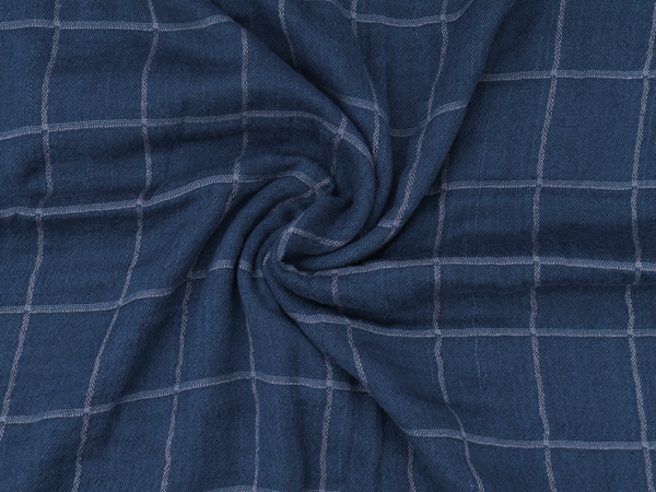 Checks Design Oxford Blue Linen Towel
