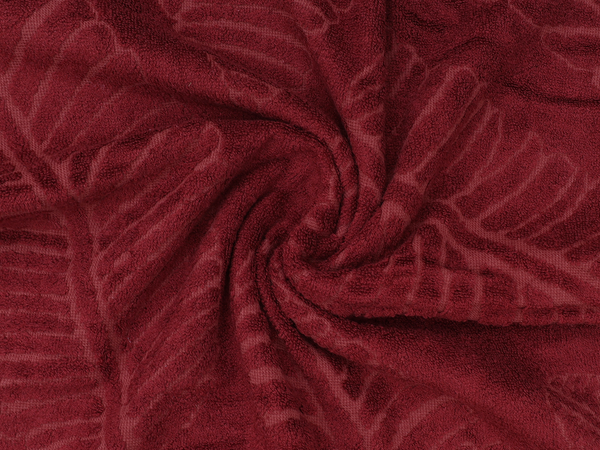 Leaf Design Rust Red Turkey Towel