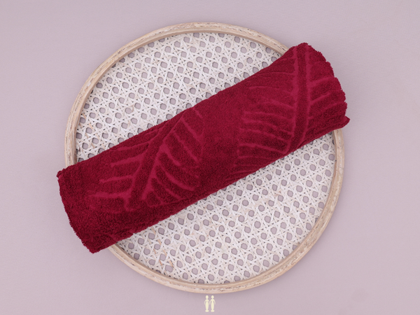 Allover Design Burgundy Red Turkey Towel