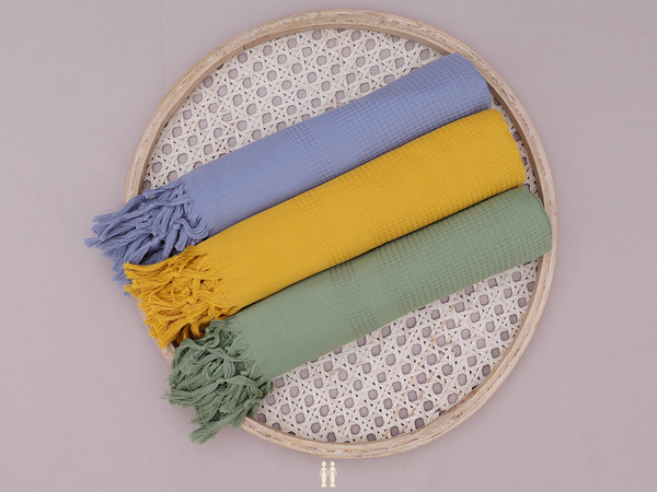 Multicolor Set Of 3 Cotton Towels