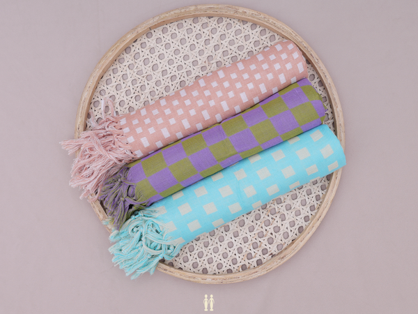 Multicolor Set Of 3 Cotton Towels